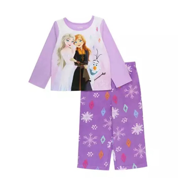 Disney Other - Frozen Girls Top and Pajama, 2 Piece Set